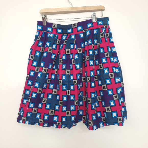 Grass-fields Ankara print cotton custom with stretchy waist bend and pockets, - Picture 4 of 14